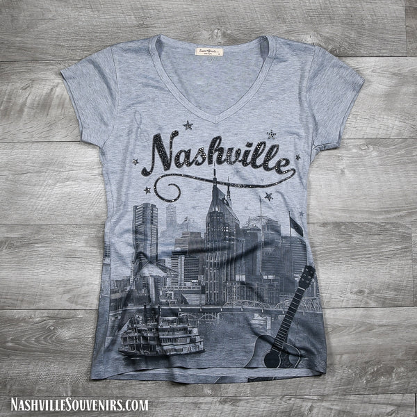 Women\'s Riverfront with T-shirt Skyline Nashville