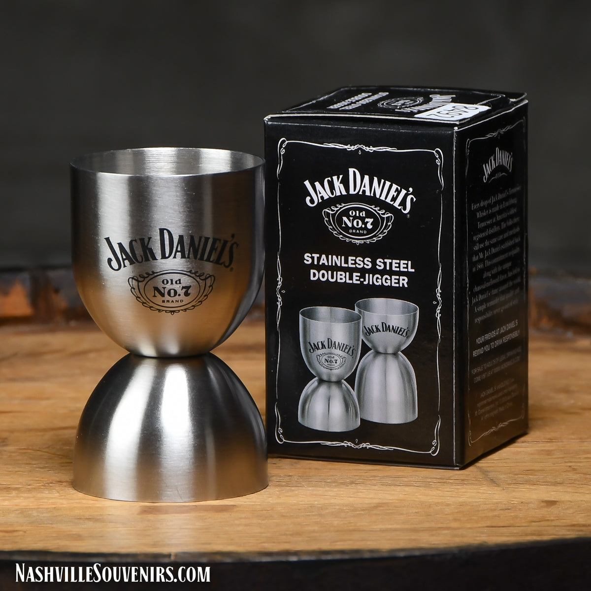 Jack Daniel's No. 7 Whiskey on Water 2 oz Chaser Shot Glass Jigger