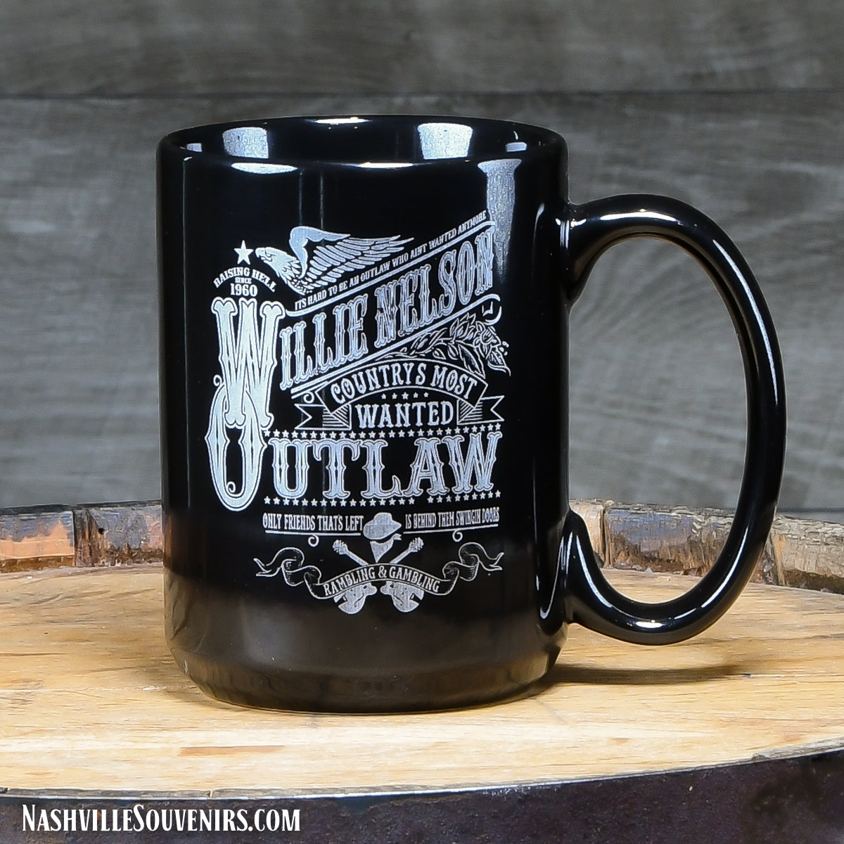 Willie Nelson Outlaw Mug and Coffee Gift Set