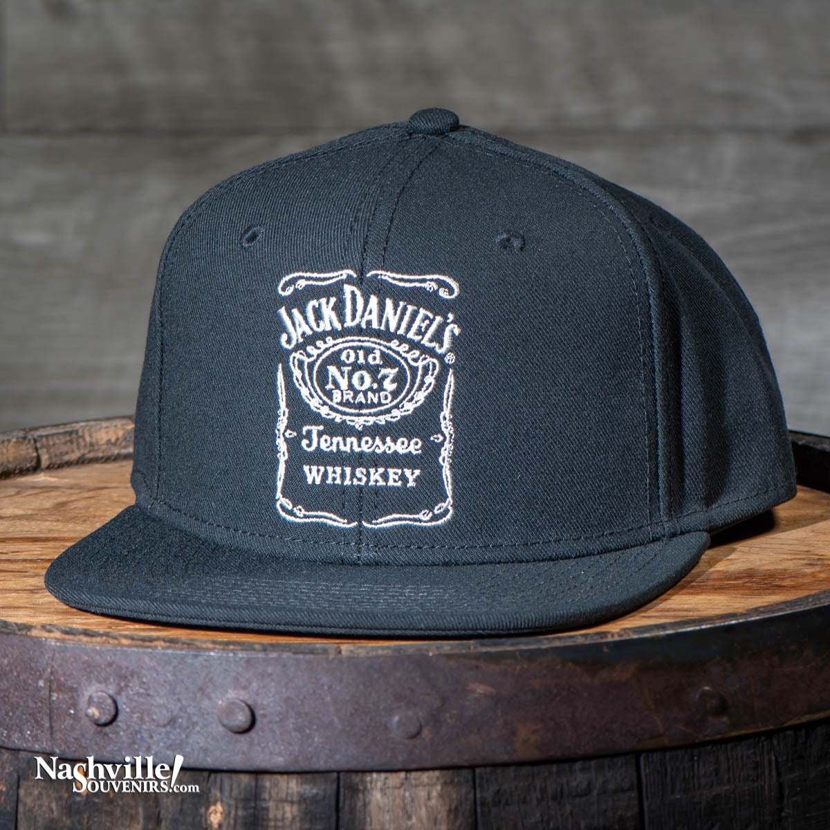 Jack Daniel's Hat Cap Men's Black Strapback Embroidered 海外 即決-