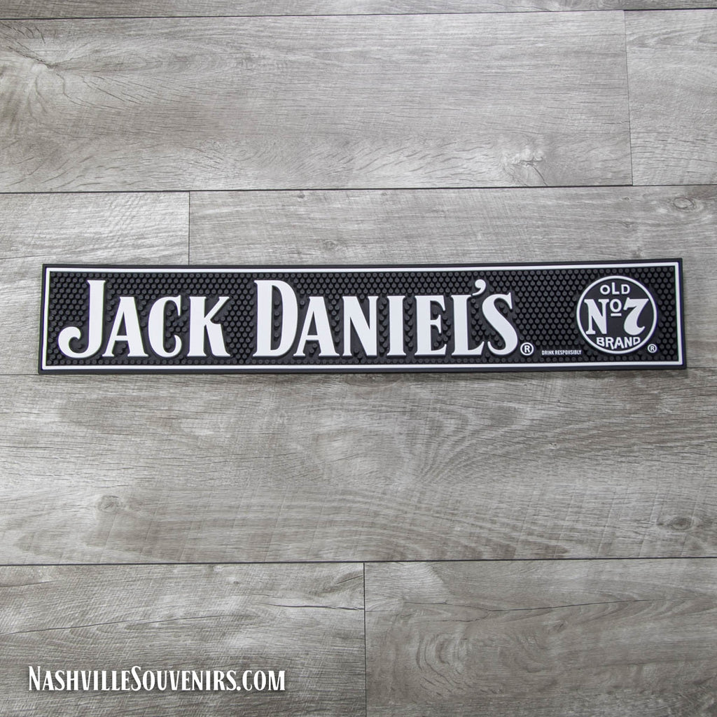 Jack Daniel's Soft PVC Whiskey Bartender Rail Drip Mat Cocktail