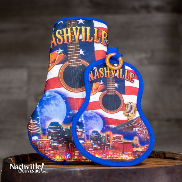 Nashville Pot Holder and Oven Mitt Set 