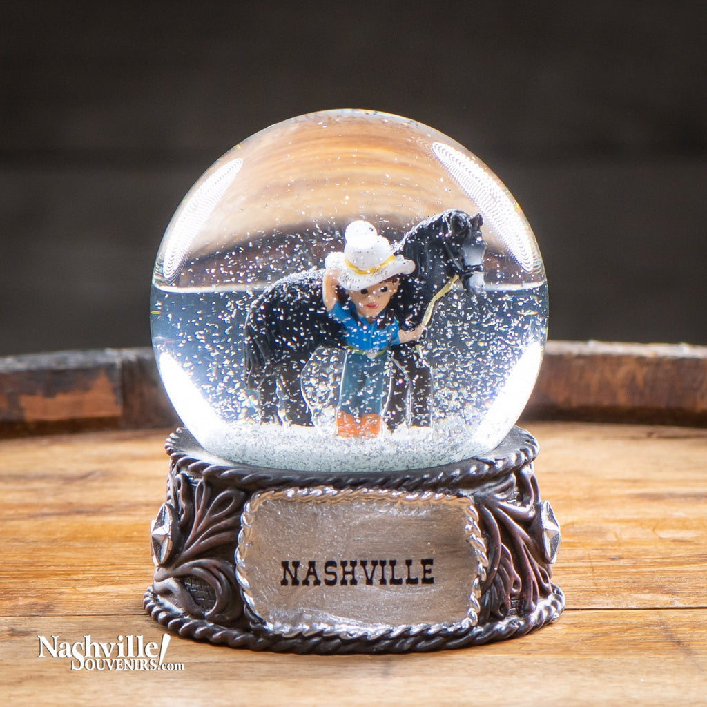 Cowboys Glass Snow Globe 