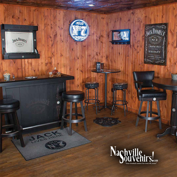 Jack Daniels Pub Table and Backrest Stool Set NashvilleSouvenirs